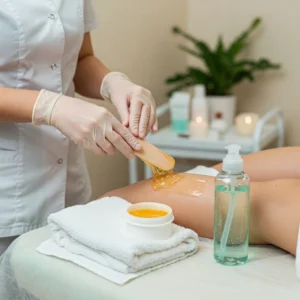 Imagen de depilación con cera de medias piernas en Patricia Osorio's Beauty